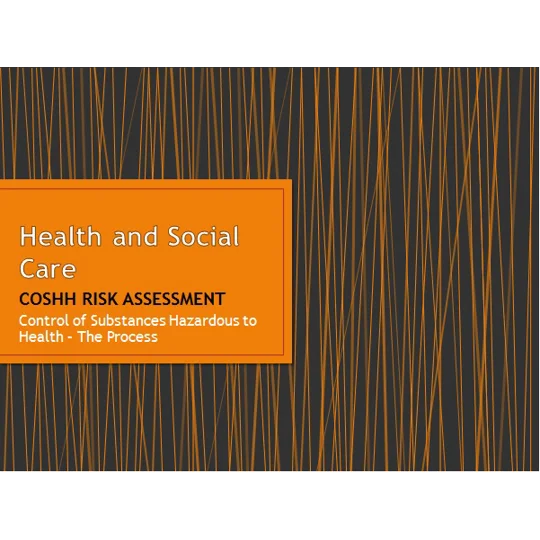 COSHH Risk Assessment Training Resources