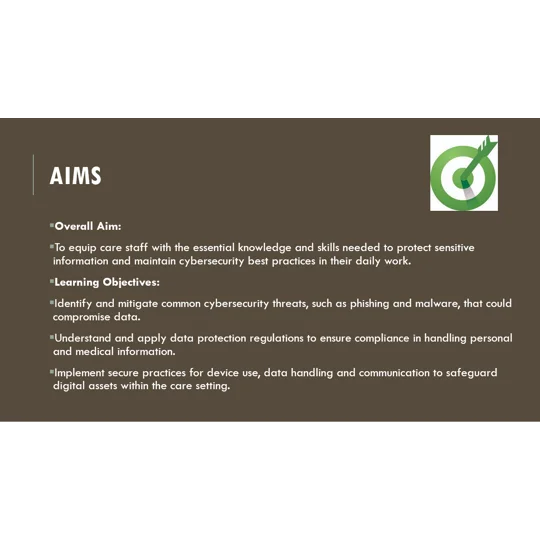 Cybersecurity Awareness All Care Settings Training Resources