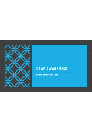 Deaf Awareness Training Resources