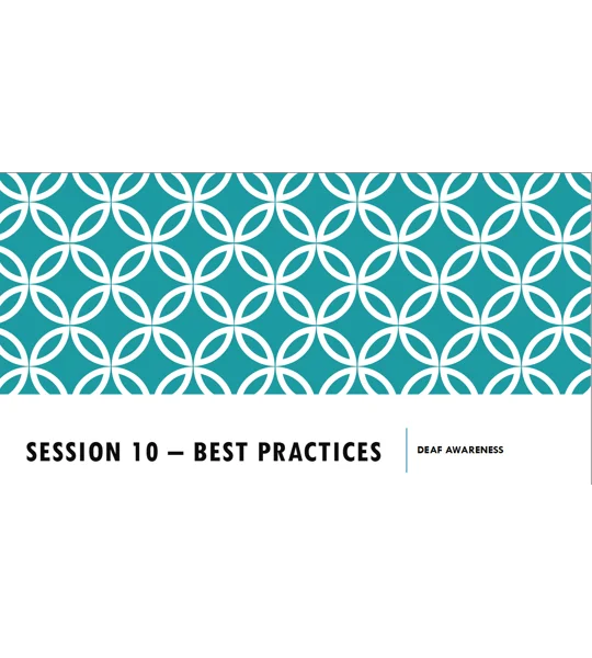 Deaf Awareness Training Resources