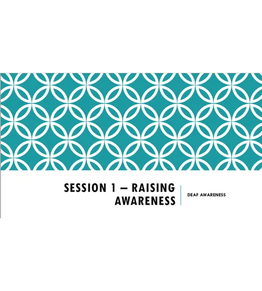 Deaf Awareness Training Resources