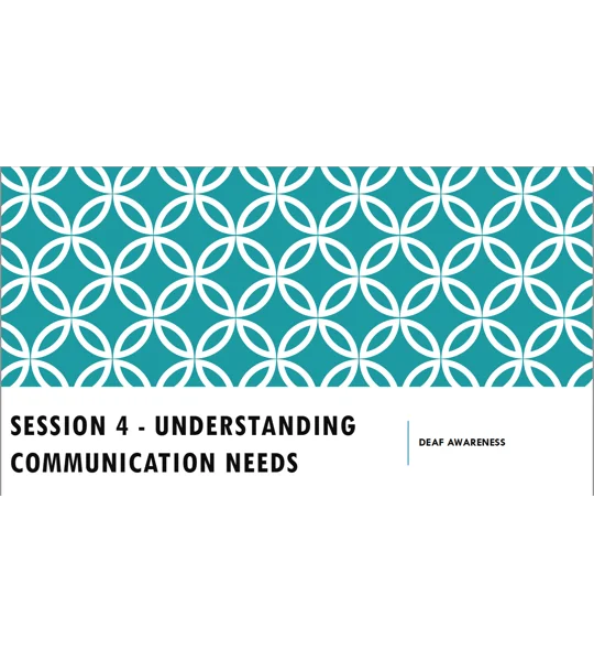 Deaf Awareness Training Resources