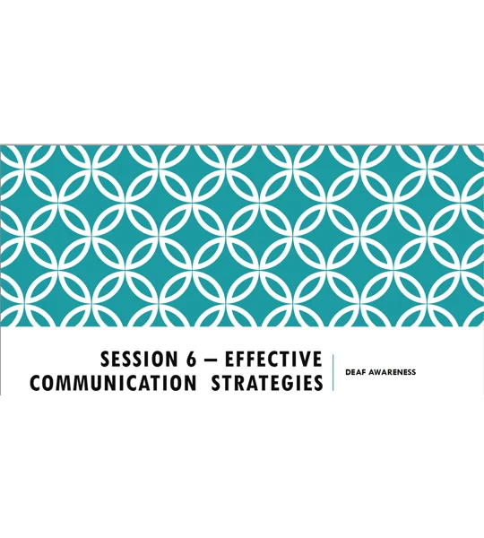Deaf Awareness Training Resources