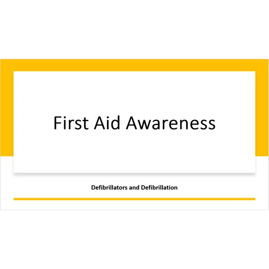 Defibrillator Awareness Training Resources