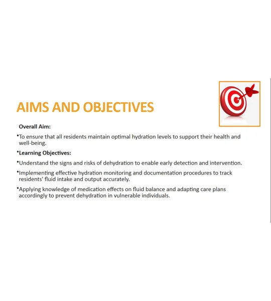 Dehydration Awareness Residential Care Training Resources