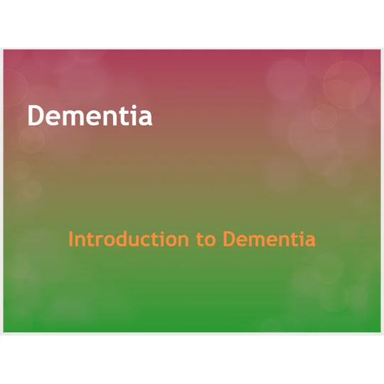 Dementia Awareness Training Resources
