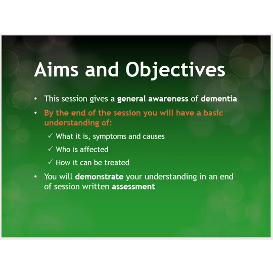 Dementia Awareness Training Resources