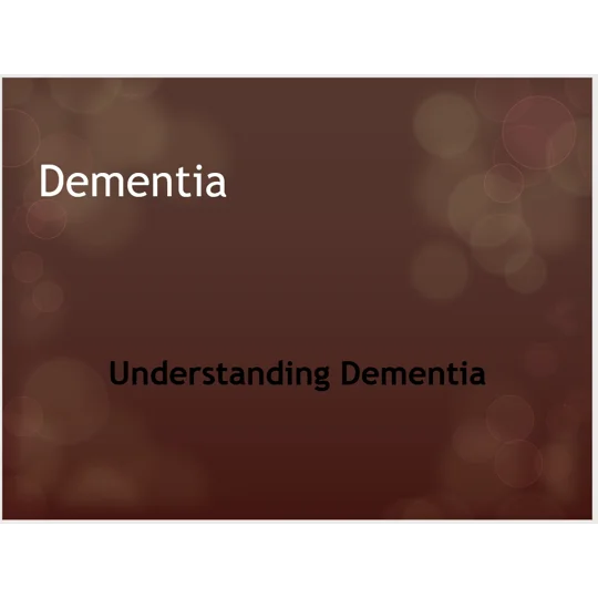 Dementia Awareness Training Resources