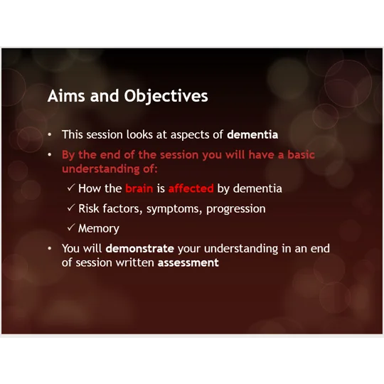 Dementia Awareness Training Resources