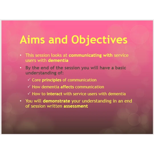 Dementia Awareness Training Resources