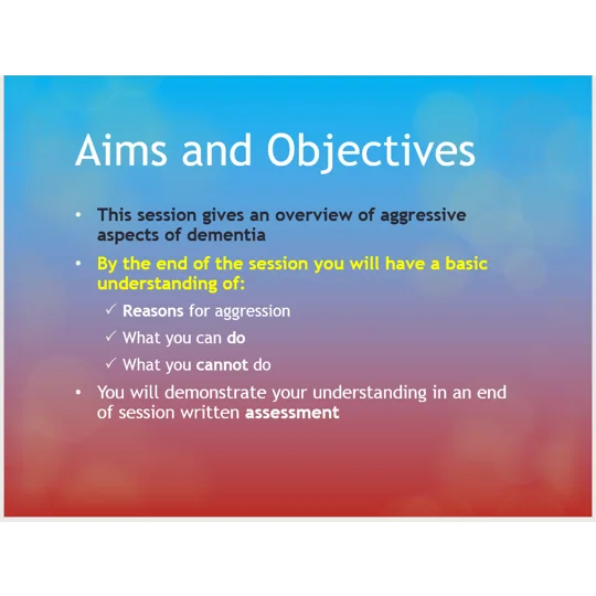 Dementia Awareness Training Resources