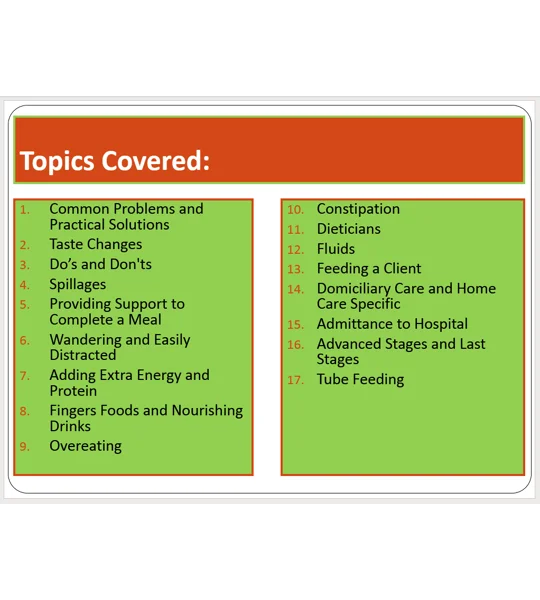 Dementia and Nutrition Support Training Resources