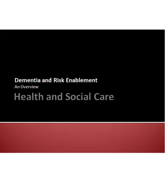 Dementia Risk Enablement Training Resources