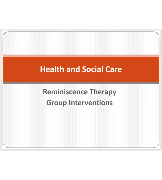 Dementia Reminiscence Activities Training Resources