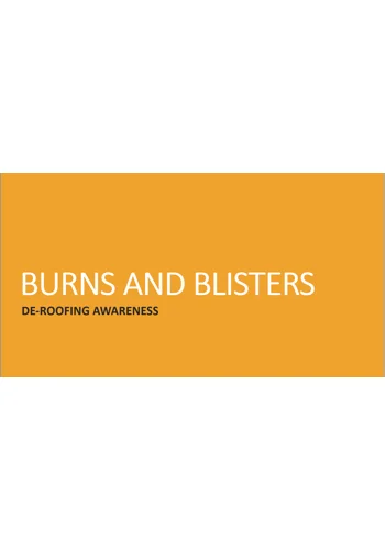 Burns and Blisters De-Roofing Awareness & Procedures Wound Care Training Resources