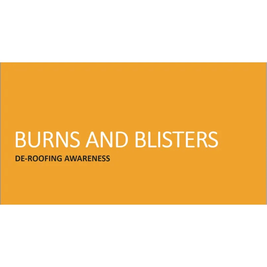 Burns and Blisters De-Roofing Awareness & Procedures Wound Care Training Resources