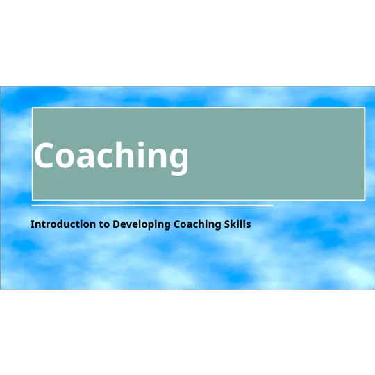Developing Coaching Skills Training Resources