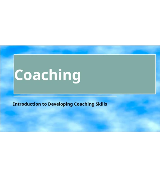 Developing Coaching Skills Training Resources