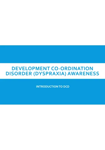 Development Co-Ordination Disorder Awareness Training Resources