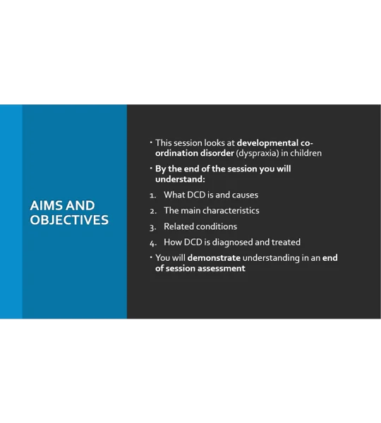 Development Co-Ordination Disorder Awareness Training Resources