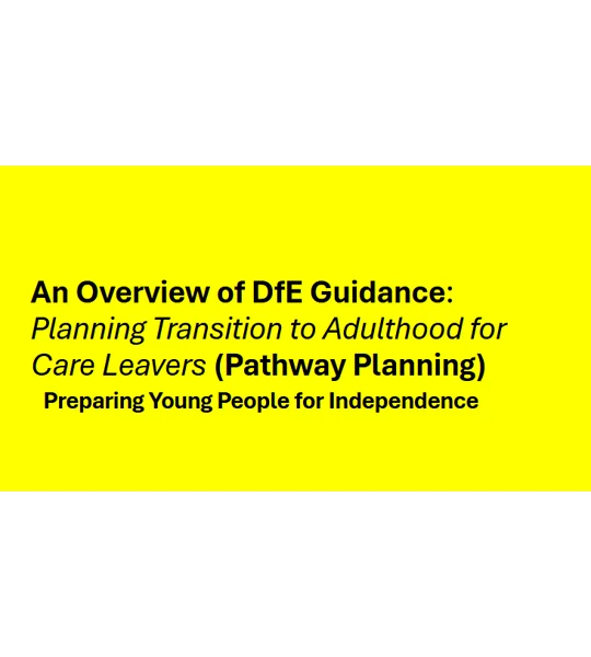 Pathway Planning - DfE Guidance Overview Training Resources
