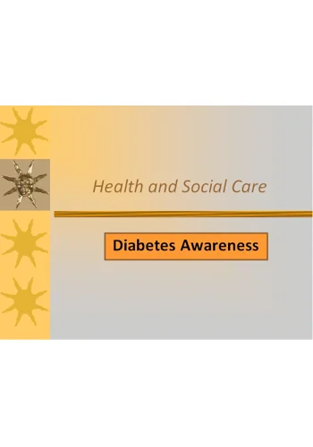 Diabetes Awareness Training Resources