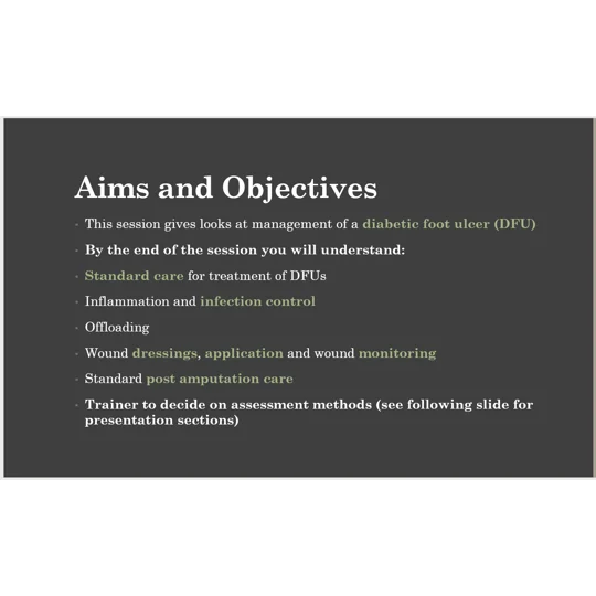 Diabetic Foot & Ulcers Awareness and Clinical Wound Care Training Resources