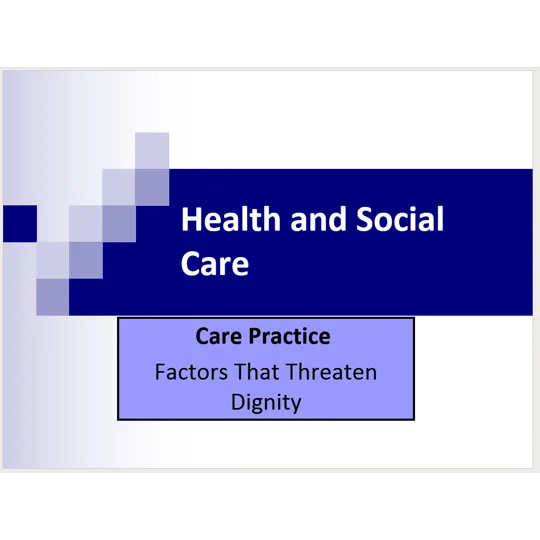 Dignity Awareness Training Resources
