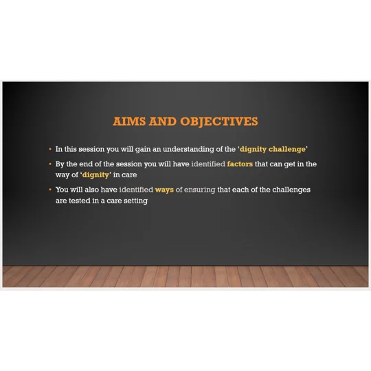 Dignity Awareness Training Resources