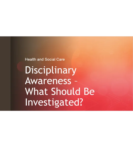 Disciplinaries Awareness Training Resources