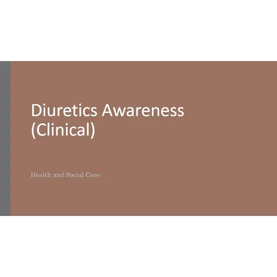 Diuretics Awareness Clinical Training Resources