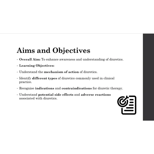 Diuretics Awareness Clinical Training Resources