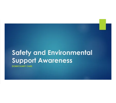 Safety and Environmental Support Domiciliary Care Training Resources