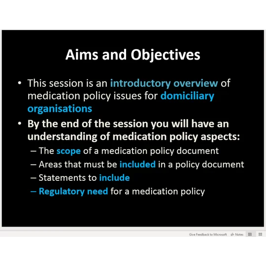 Medication Domiciliary Care Training Resources