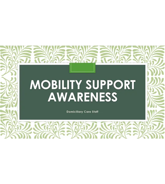 Mobility Support Awareness Domiciliary Care Training Resources