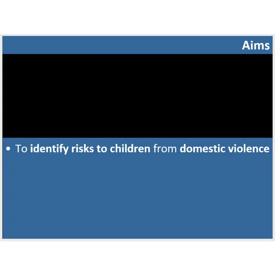 Domestic Violence Awareness Training Resources