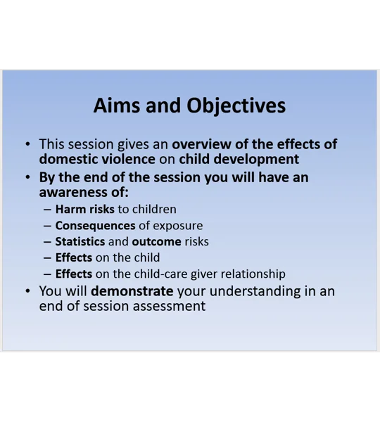 Domestic Violence Awareness Training Resources
