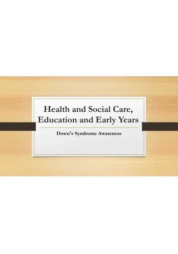 Down's Syndrome Awareness Training Resources