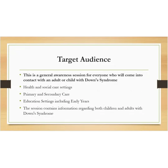 Down's Syndrome Awareness Training Resources