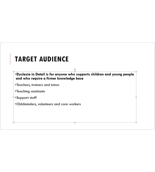 Dyslexia Awareness Training Resources