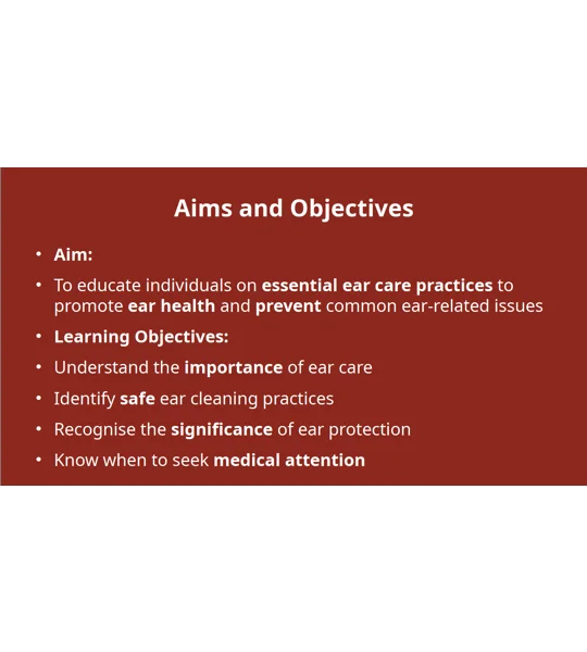 Ear Care Awareness Training Resources