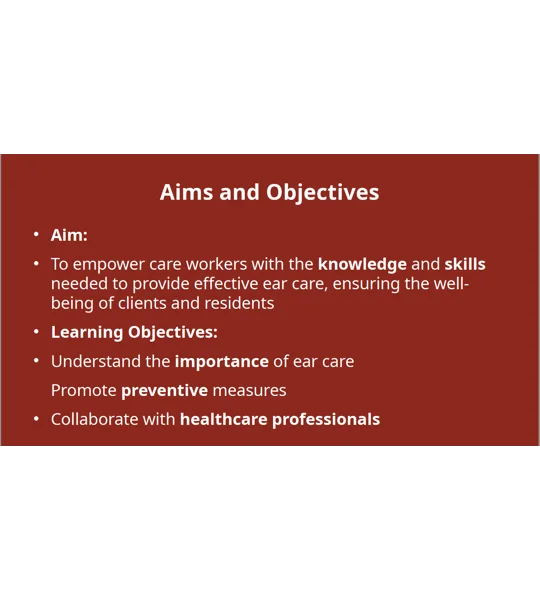 Ear Care Awareness Training Resources