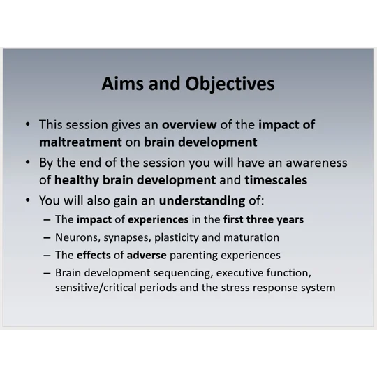 Effects of Abuse on Child Development Training Resources