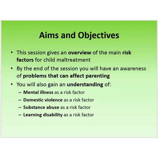 Effects of Abuse on Child Development Training Resources
