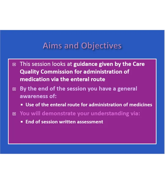 Enteral Route Feeding and Medication Training Resources