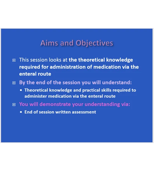 Enteral Route Feeding and Medication Training Resources