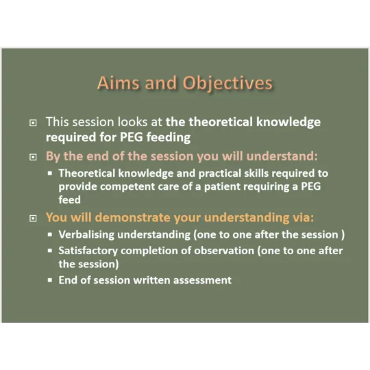 Enteral Route Feeding and Medication Training Resources