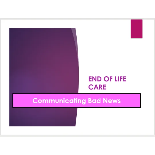 End of Life Care Planning & Tools Training Resources