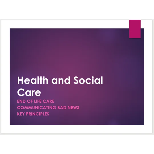 End of Life Care Planning & Tools Training Resources