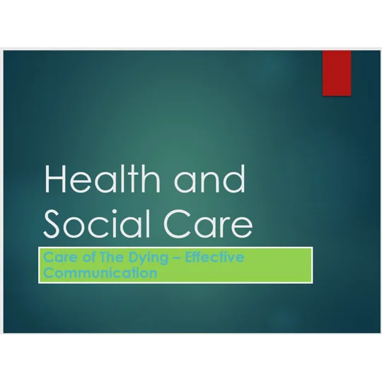 End of Life Care Planning & Tools Training Resources